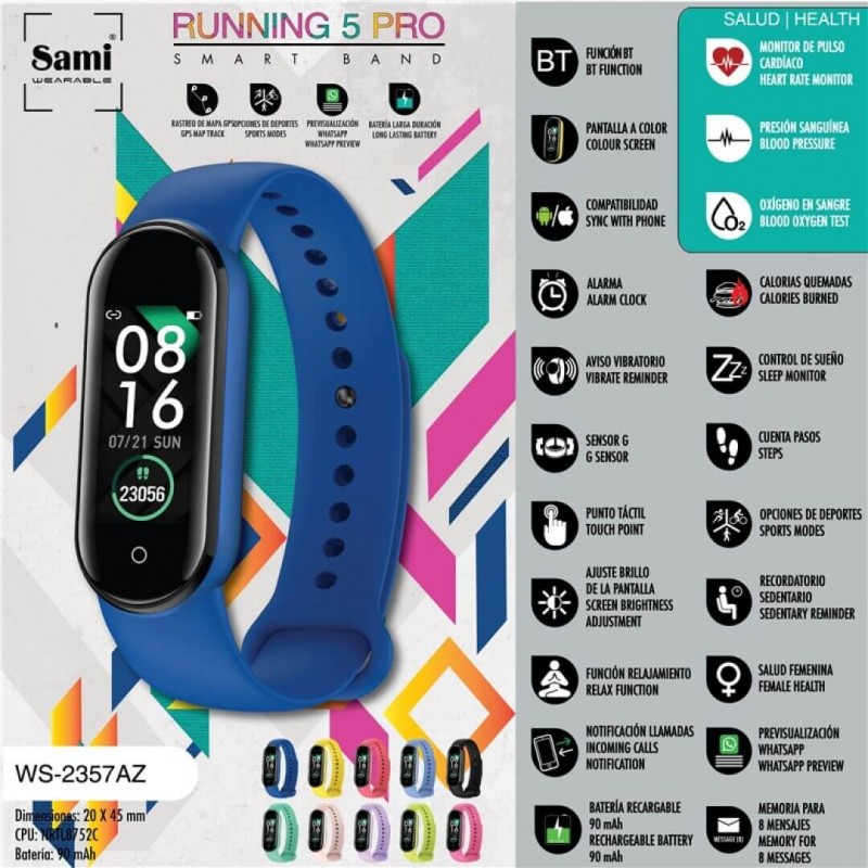 SAMI SMARTWATCH WS-2357 RUNNING 5 PRO - SAMI WEARABLE -  - Jewelry and watches Riera in Vallès, Barcelona