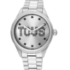 TOUS T-LOGO reloj analógico de acero inoxidable, esfera de metal con logo y cristales negros. el diseño estilo boyfriend que te acompañará 24/7