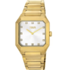 TOUS KARAT Inspirado en las tallas de las gemas preciosa, se unen en diseño de reloj analógico de caja redonda con brazalete de acero IPG dorado,