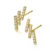 Pendientes Lecarré GB153OA en forma de barritas de oro de 18kt. con diamantes engastados a mano. Con una pureza SI, color H y un peso total de 0,15 quilates