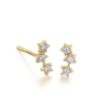 Pendientes Lecarré GB138OA en forma de estrellas de oro de 18kt. con diamantes engastados a mano. Con pureza SI, color H y un peso total de 0,15 quilates