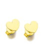 Pendientes Lecarré GB064OA en forma de corazón acabado brillo y diámetro de 6mm. en Oro 18kt. Con cierre de presión. ideal para combinar