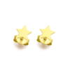 Pendientes Lecarré GB064OA en forma de estrella acabado brillo y diámetro de 6mm. en Oro 18kt. Con cierre de presión. ideal para combinar