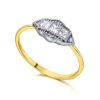 Anillo Lecarré GA090OA En la parte central de oro blanco de 18k, destacan unos topacios y en los extremos unos diamantes con un peso total de 0,02kts.