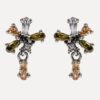 Pendientes SUNFIELD PE065002 son de plata de ley 925 con circonitas de colores engastadas. Su diseño es tipo flor con un "petalo" que cuelga en movimiento. 