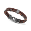 La pulsera Rochet KARMA HB562207 las buenas vibraciones con esta pulsera Karma de cuero trenzado y sus cuentas en diferentes minerales.