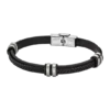 Pulsera Lotus Style LS1829 en acero inoxidable 316l de alta calidad. El ancho de la pulsera es de 7mm. y con los motivos 12mm.