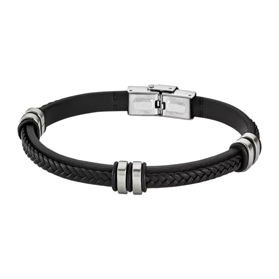 Pulsera Lotus Style LS1829 en acero inoxidable 316l de alta calidad. El ancho de la pulsera es de 7mm. y con los motivos 12mm.