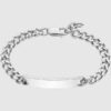 Pulsera Lotus Style LS2364 en acero inoxidable 316l de alta calidad. El ancho de la pulsera es de 7mm. La parte central es una placa lisa para grabar