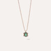 COLLAR SUNFIELD CL065242 es de plata con circonitas en varias tallas. muestra una piedra natural (calcedonia) con cadena a juego