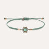 Pulsera SUNFIELD PU065242 es una pulsera con un motivo central de plata de ley 925 con circonitas en diferentes colores. cierre ajustable