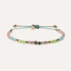 Pulsera SUNFIELD PU065281 tiene  un motivo con circonitas de color. unas bolas de plata de 3mm. con algún detalle de plata chapada en oro rosa 18k.