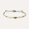 Pulsera SUNFIELD PU065281 tiene  un motivo con circonitas de color. unas bolas de plata de 3mm. con algún detalle de plata chapada en oro rosa 18k.
