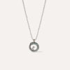 COLLAR SUNFIELD CL065391/42 es de plata con circonitas talla brillante. muestra una piedra central en otra talla creando forma de circunferencia