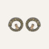 Pendientes SUNFIELD PE06531/23 son de plata de ley 925 con circonitas de diferentes colores engastadas. con medida 12mm. diámetro. Cierre de presión. 