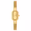 TOUS OVAL ICON reloj de caja ovalada (18mm.x 28,5mm) con brazalete de IPG dorado, con esfera color claro con indices a juego con el bisel.