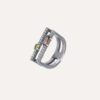 El ANILLO SUNFIELD AN065422 es un anillo de plata con doble brazo con circonitas en diferentes colores. una anchura de 7mm.