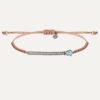 Pulsera SUNFIELD PU064685  de plata de ley con acabado envejecido y circonitas blancas en talla brillante clavadas a mano, rematada con un cabujón aguamarina facetado tallado en forma de gota.