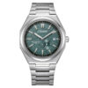 El reloj Citizen Super Titanium NJ0180-80X con movimiento automático destaca su esfera de color VERDE que convierte este reloj clásico en más moderno.