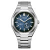 El reloj Citizen Super Titanium NK5020-58M con movimiento automático destaca su esfera de color azul que convierte este reloj clásico en más moderno.