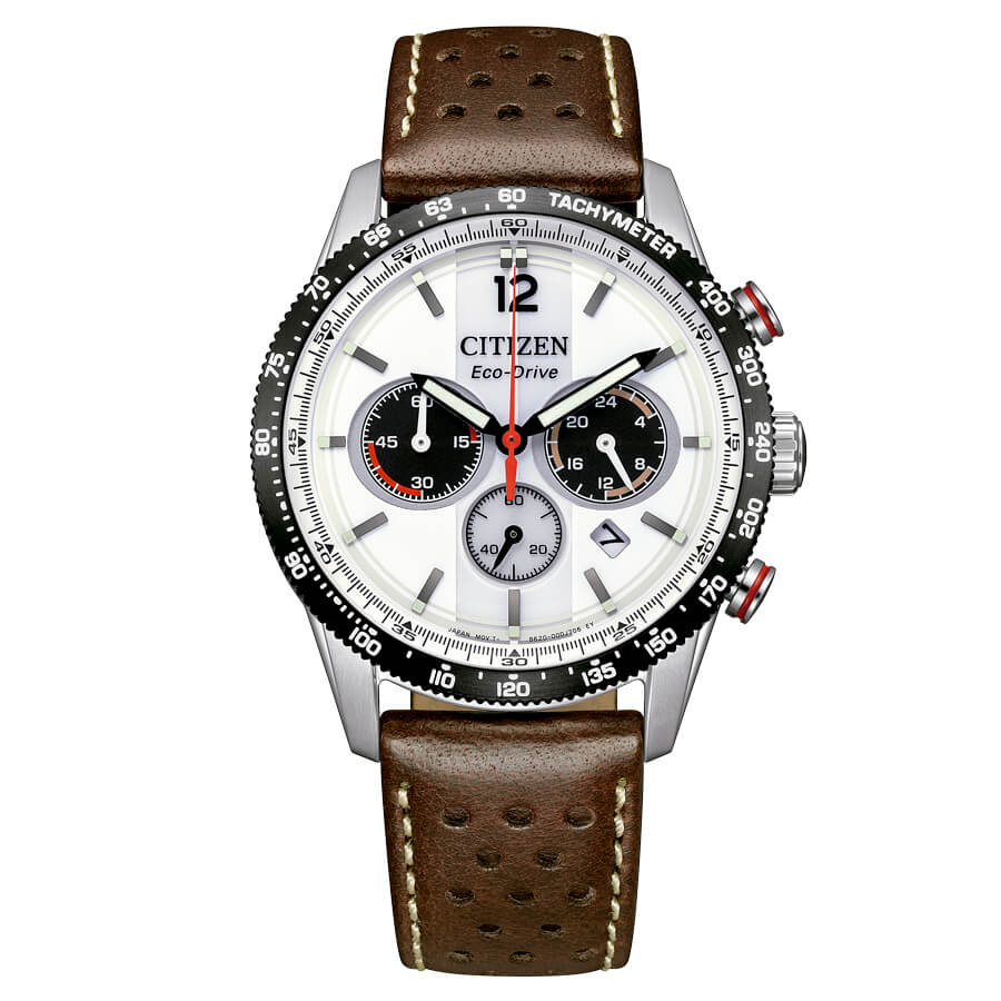 El CITIZEN Chrono Racing CA4714-04A es un reloj para hombre que destaca por su esfera clara que se lleva toda la atención en cualquier lugar.