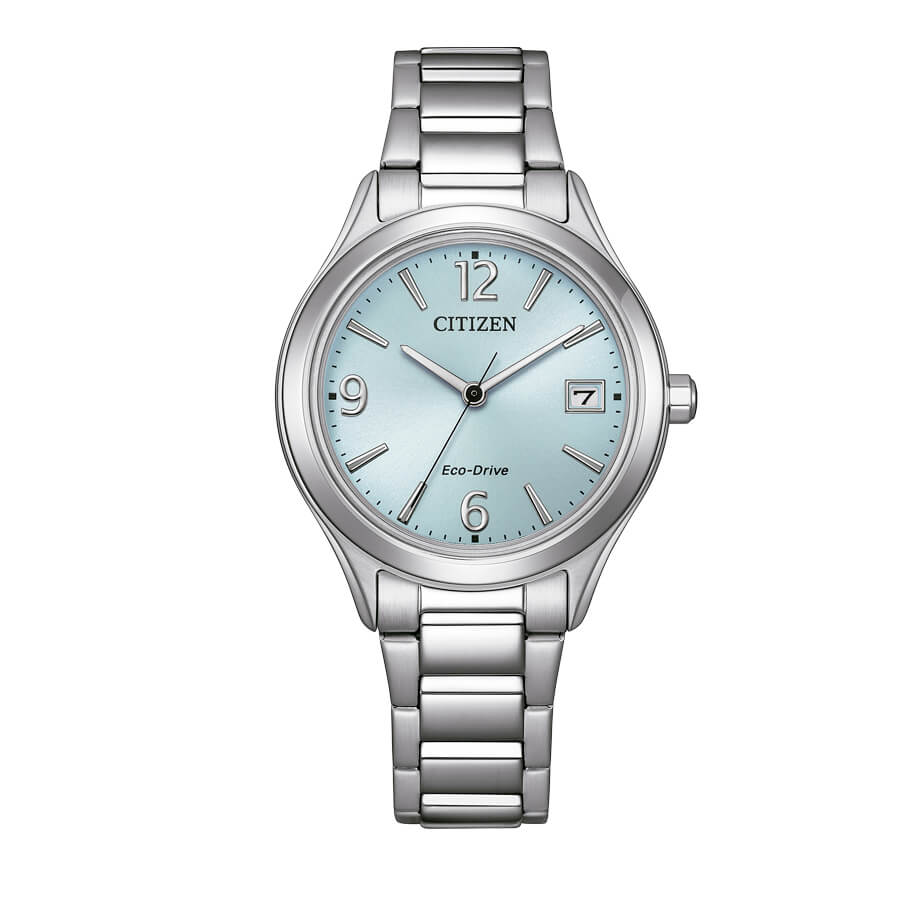 el modelo Citizen Lady Sporty FE6121-67L es un reloj para mujer con movimiento eco-drive con los indices a juego dando un toque más fino a la esfera.