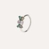 El ANILLO SUNFIELD AN067494 un anillo de plata de ley 925 con circonitas de diferentes tallas y colores, engastadas a mano. Anchura total de 6mm.