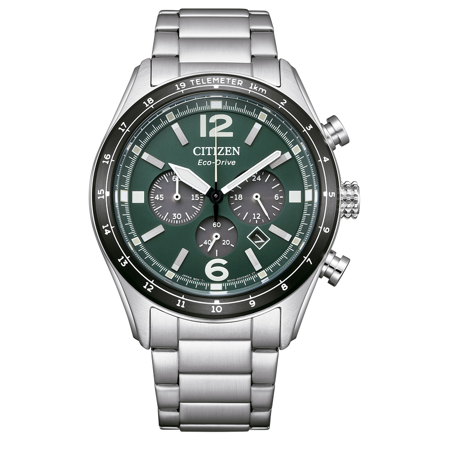 El CITIZEN AVIATION CA4654-55X es un reloj para hombre que destaca por su esfera verde que se lleva toda la atención en cualquier lugar.