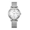 El modelo Citizen Lady Dress EW2621-75a es un reloj para mujer con movimiento eco-drive con un toque de color en la esfera.