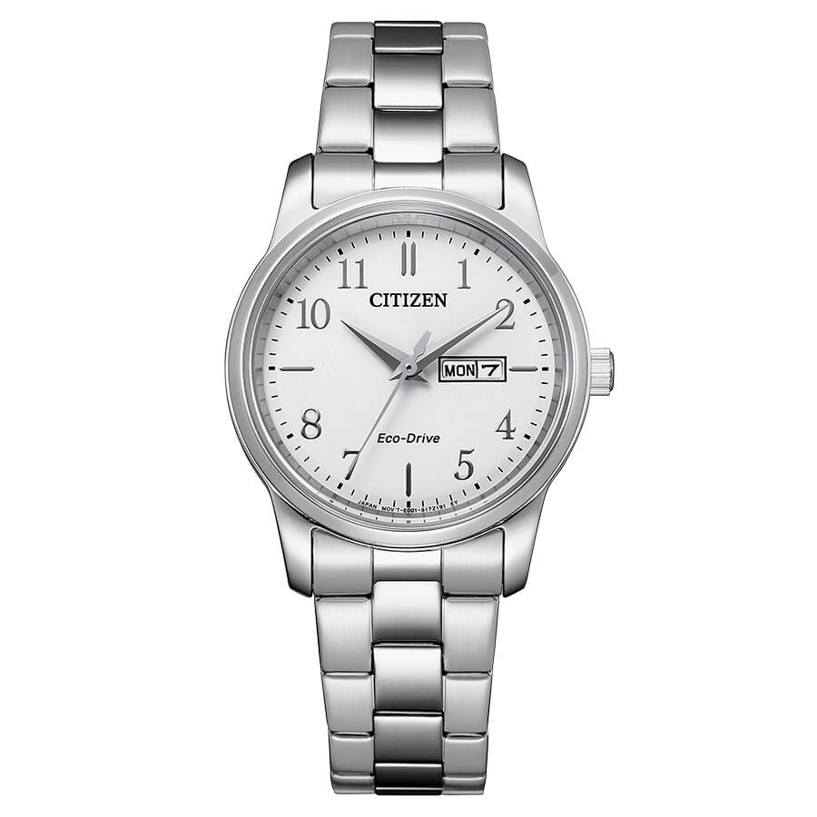 El modelo Citizen Lady EW3260-83A es un reloj para mujer con movimiento eco-drive con circonitas en los indices dando un toque más fino a la esfera.