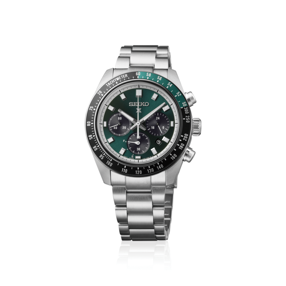 El reloj  Seiko Prospex Speedtimer HBJ003 es un reloj de corte deportivo, disponible en múltiples colores de esfera y biseles diferentes.