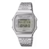 El modelo CASIO ABL-100WE-7AEF es un reloj con toque retro, actual con Bluetooth indispensable en tu armario, ya que con su color plateado y caja clásica.